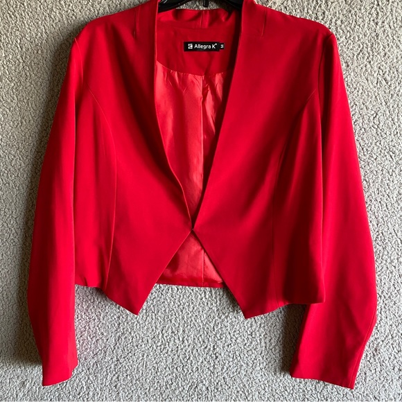 Allegra K Jackets & Blazers - Allegra K  Suit Jacket Red Womens Size Medium Red Office Suit Jacket